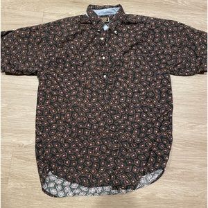 Hunting horn button down short sleeve shirt